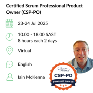 Certified Scrum Professional Product Owner (CSP-PO) 23-24 Jul 2025