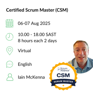 Certified Scrum Master (CSM) 06-07 Aug 2025